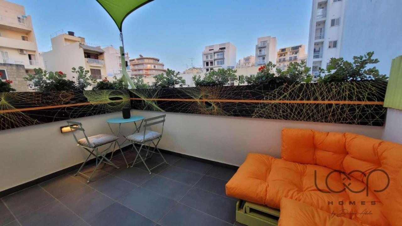 Modern - 50 M From Sea - Free Wi-Fi - Super Cool - Terrace - Fully Air-Conditioned San Pawl il-Baħar Eksteriør bilde